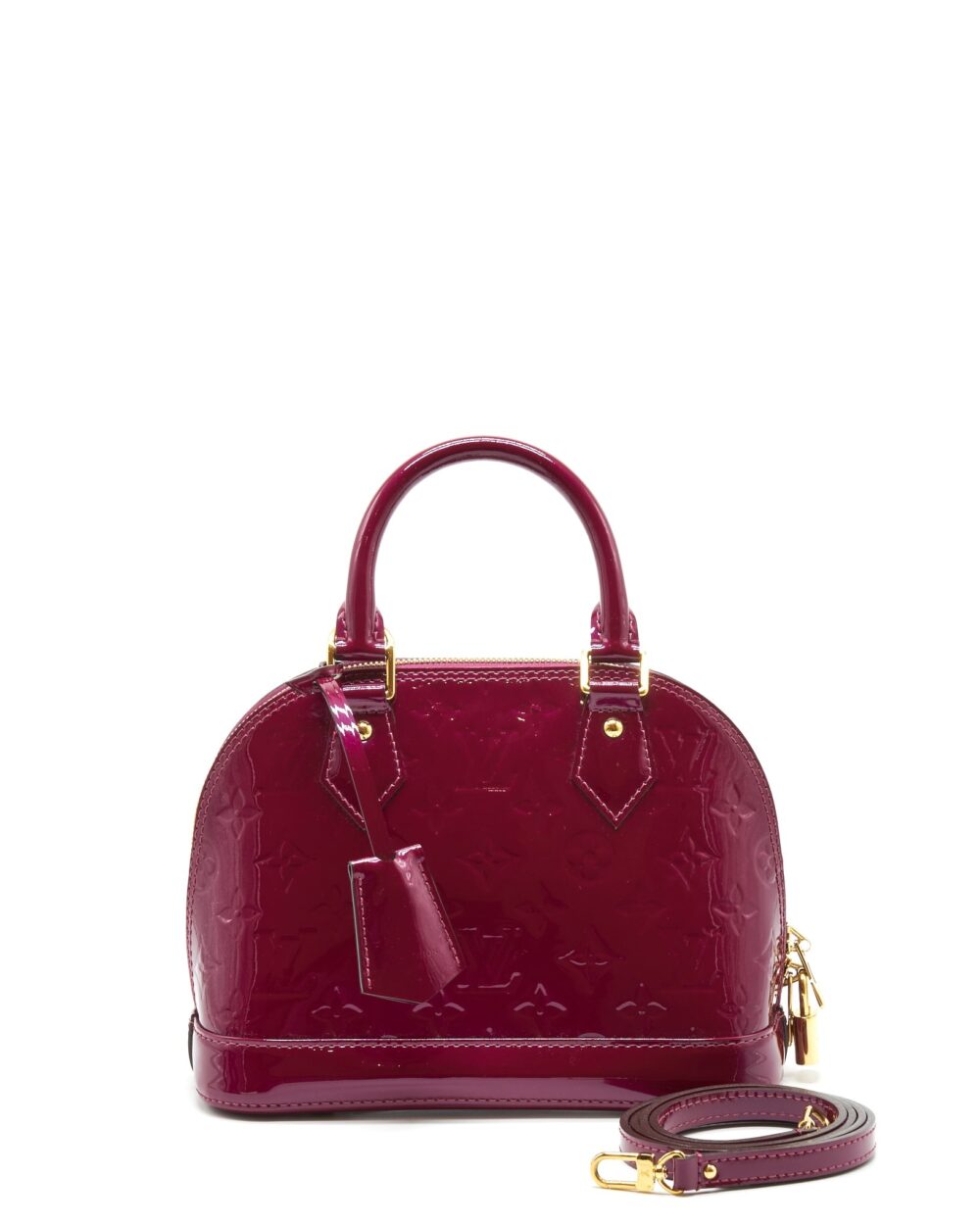 AAA Replica Louis Vuitton LV ALMA BB PATENT PURPLE GHW
