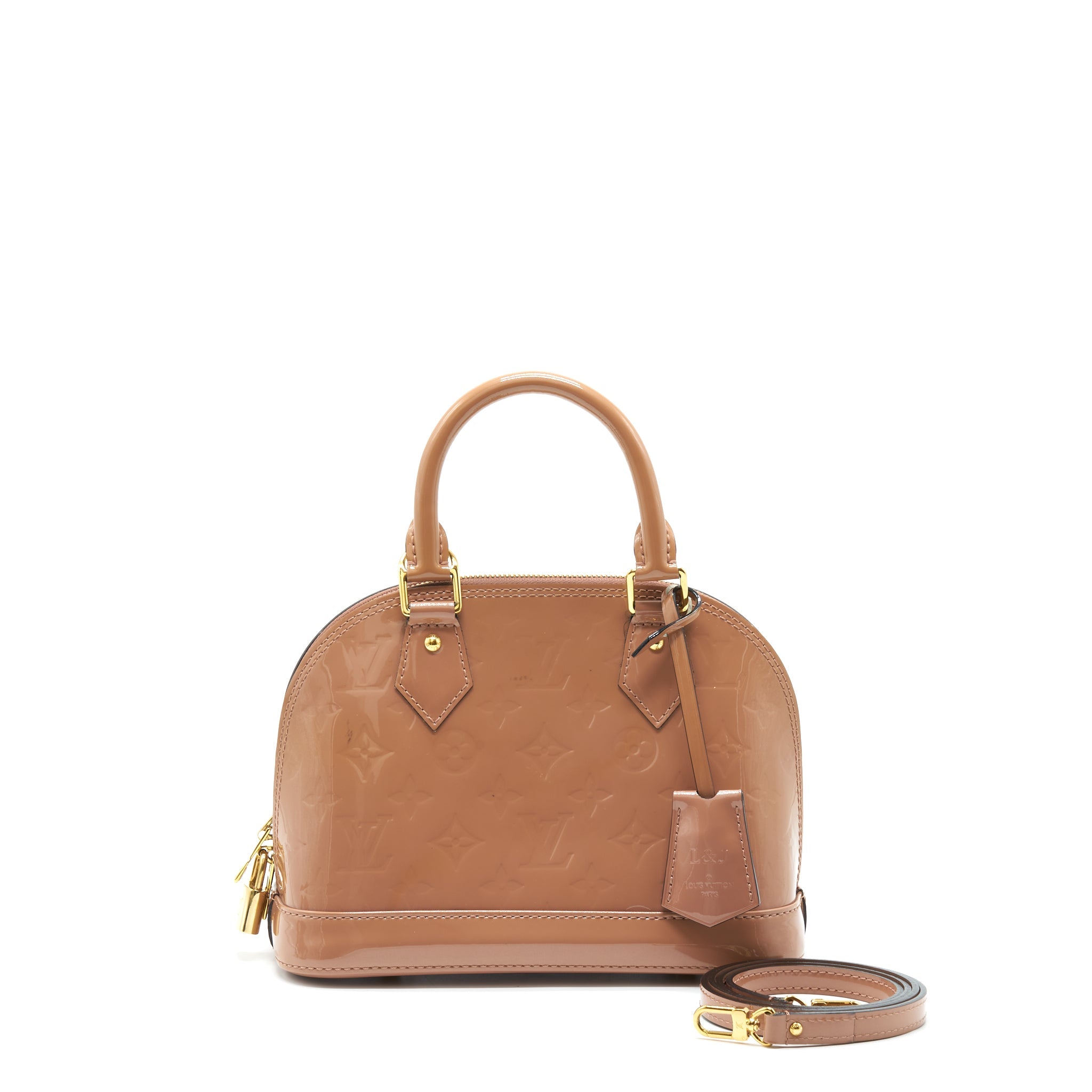 AAA Replica Louis Vuitton LV ALMA BB PATENT PINK GHW
