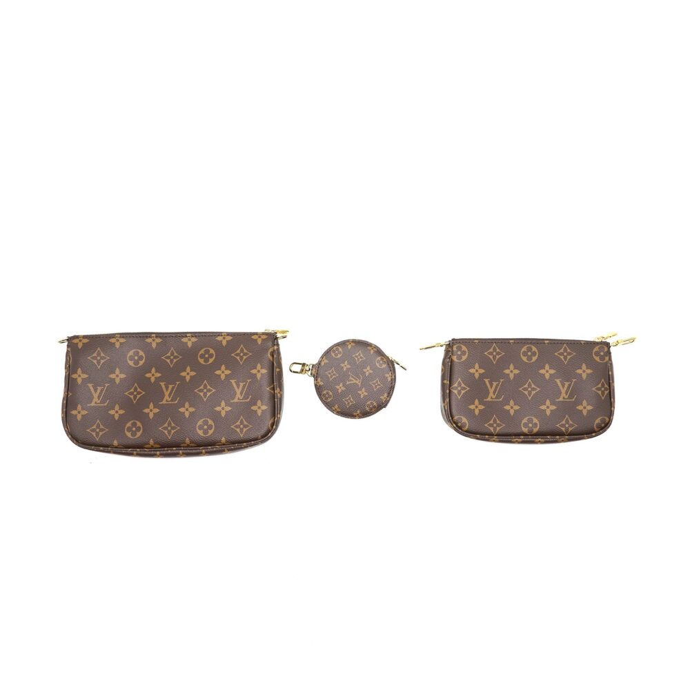 AAA Replica Louis Vuitton LV MULTI POCHETTE MONOGRAM ACCESSORIES KHAKI STRAP