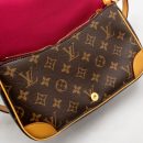 AAA Replica Louis Vuitton LV DIANE BAG WITH FUCHSIA STRAP MONOGRAM CANVAS GHW