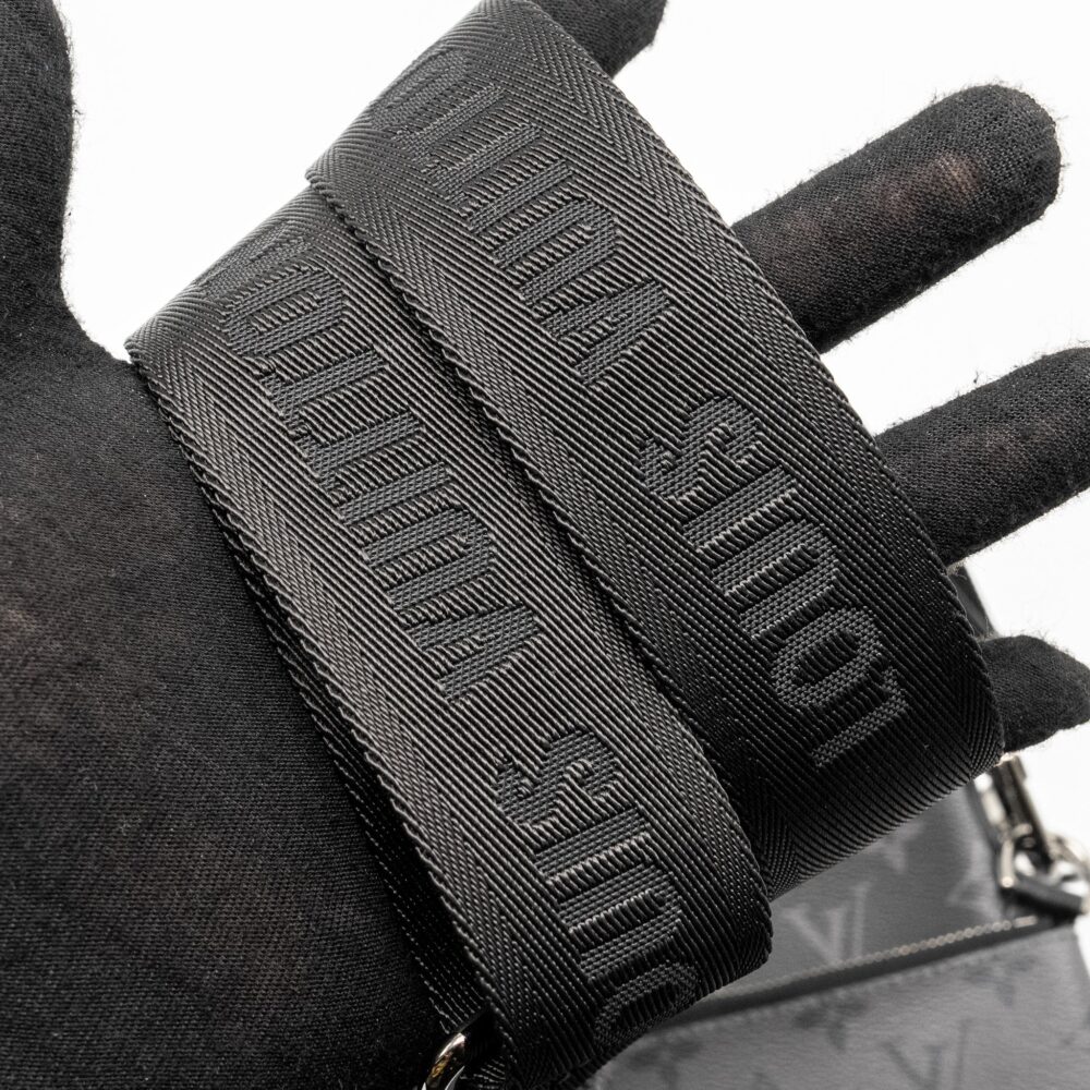 AAA Replica Louis Vuitton LV TRIO MESSANGER MONOGRAM ECLIPSE CANVAS BLACK/GREY WITH BLACK HARDWARE
