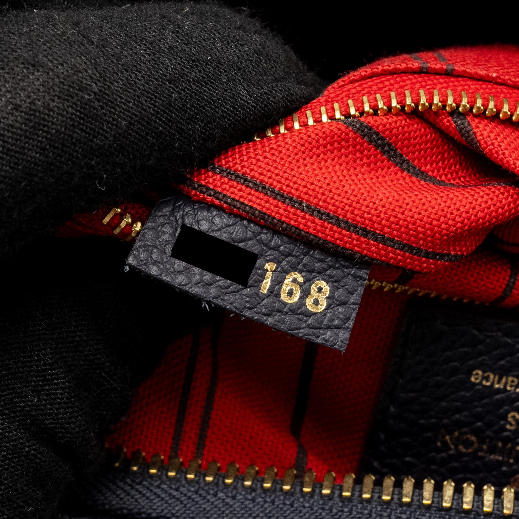 AAA Replica Louis Vuitton LV SPEEDY 25 BANDOULIERE MONOGRAM EMPREINTE NAVY/RED GHW