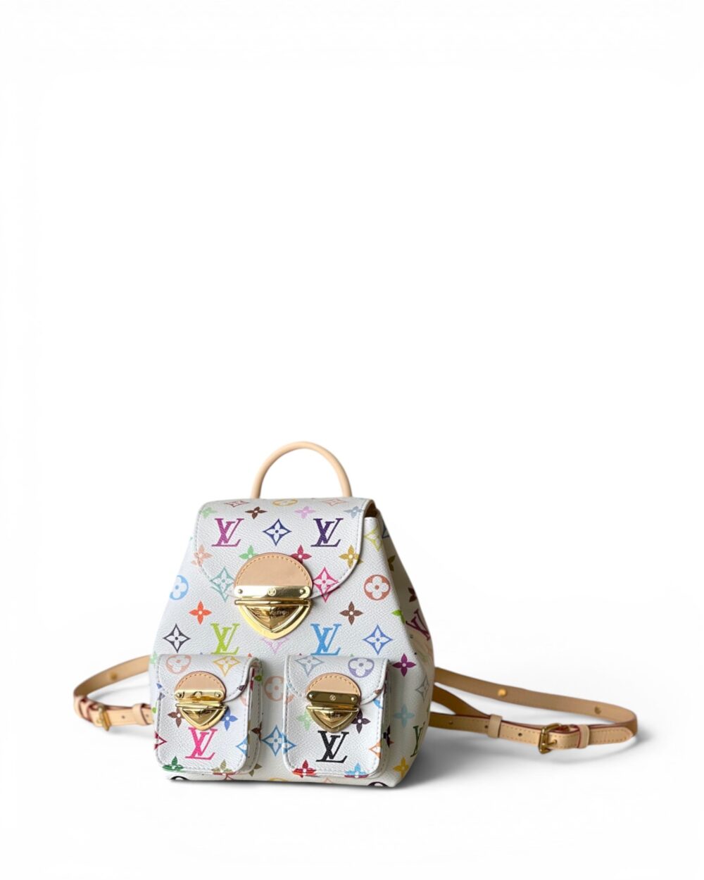 AAA Replica Louis Vuitton LV Venice Backpack LVxTM Multicolore White M13081