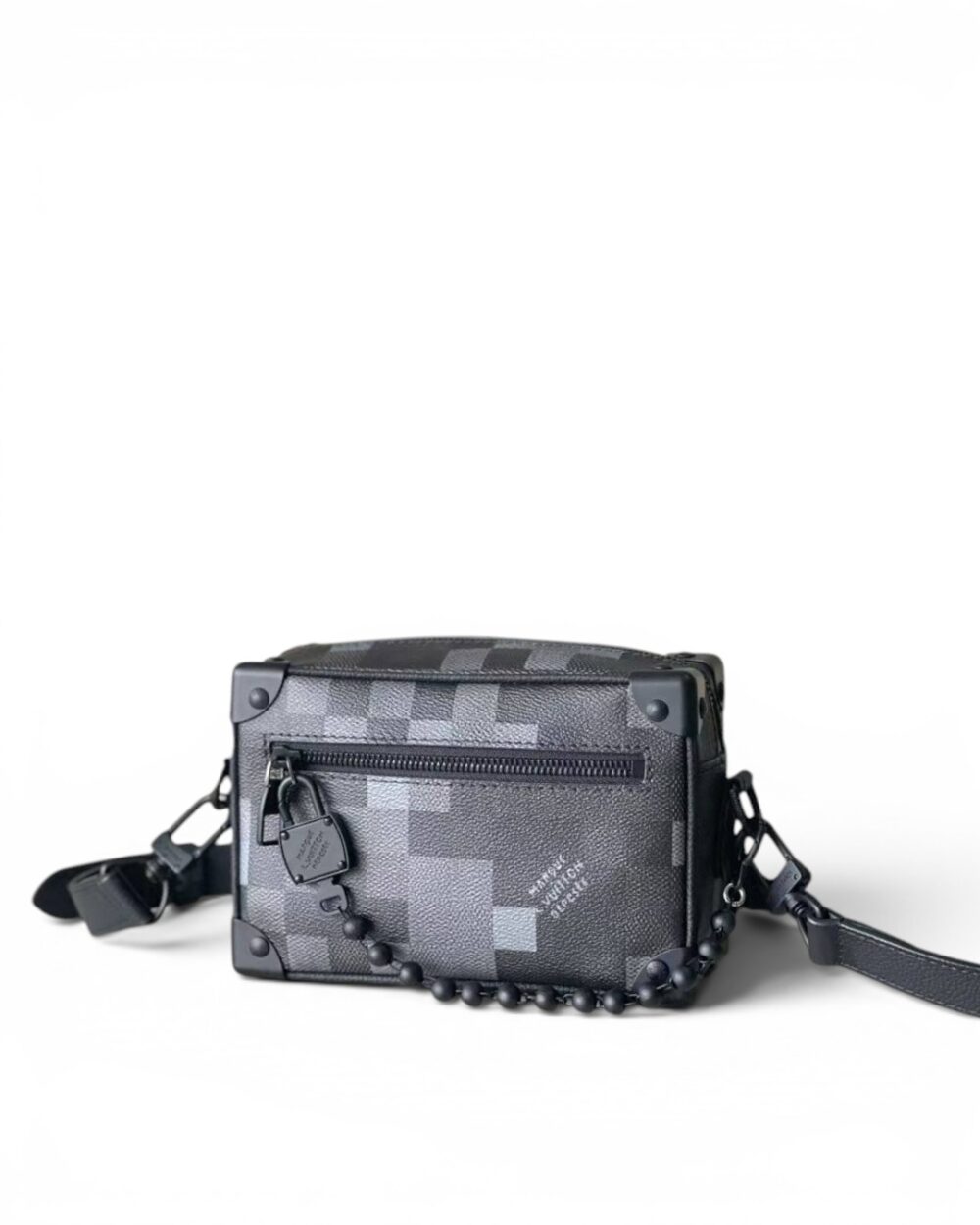 AAA Replica Louis Vuitton LV Mini Soft Trunk Damoflage Black M14922