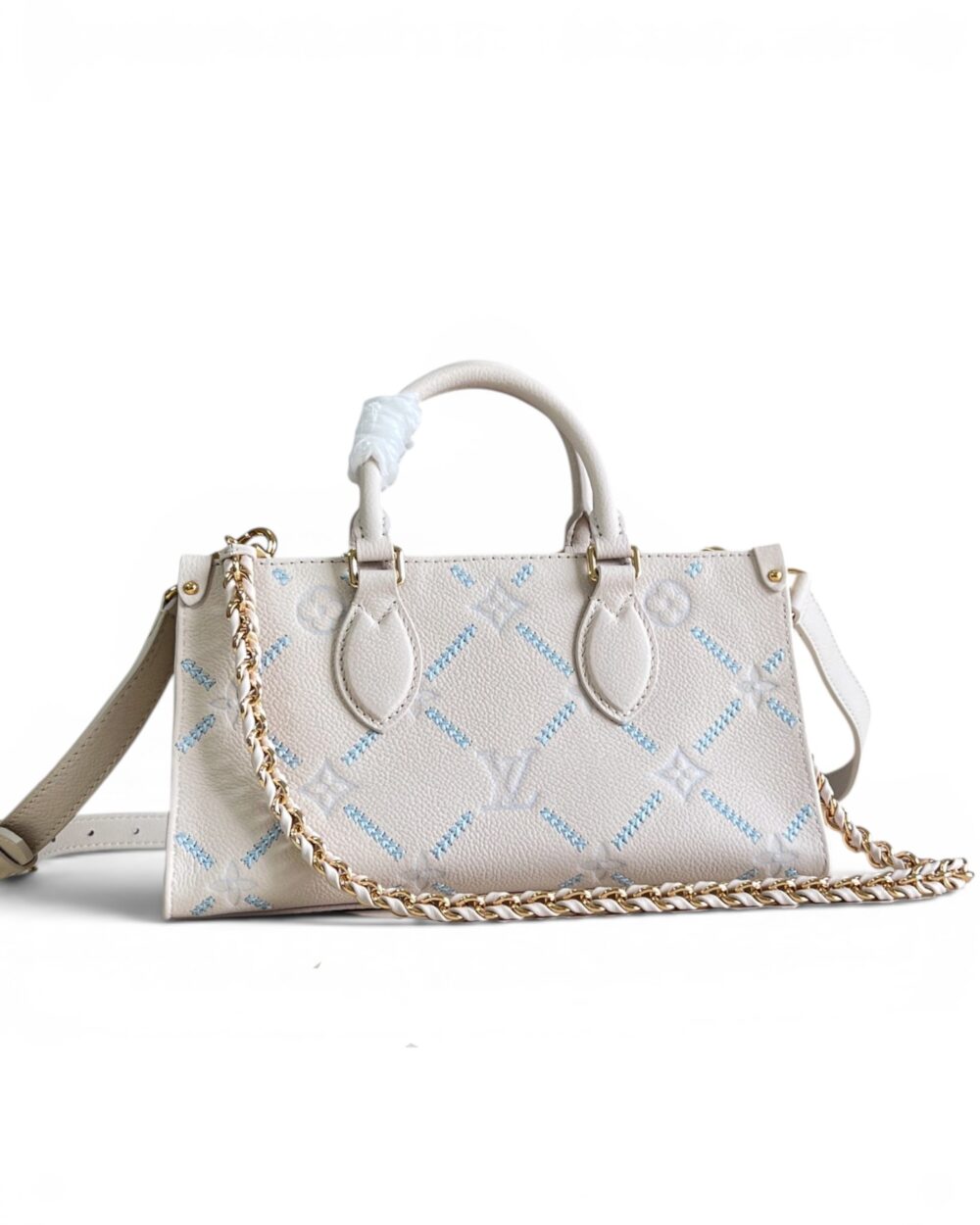 AAA Replica Louis Vuitton LV OnTheGo East West Monogram Empreinte Couture Cream M23640