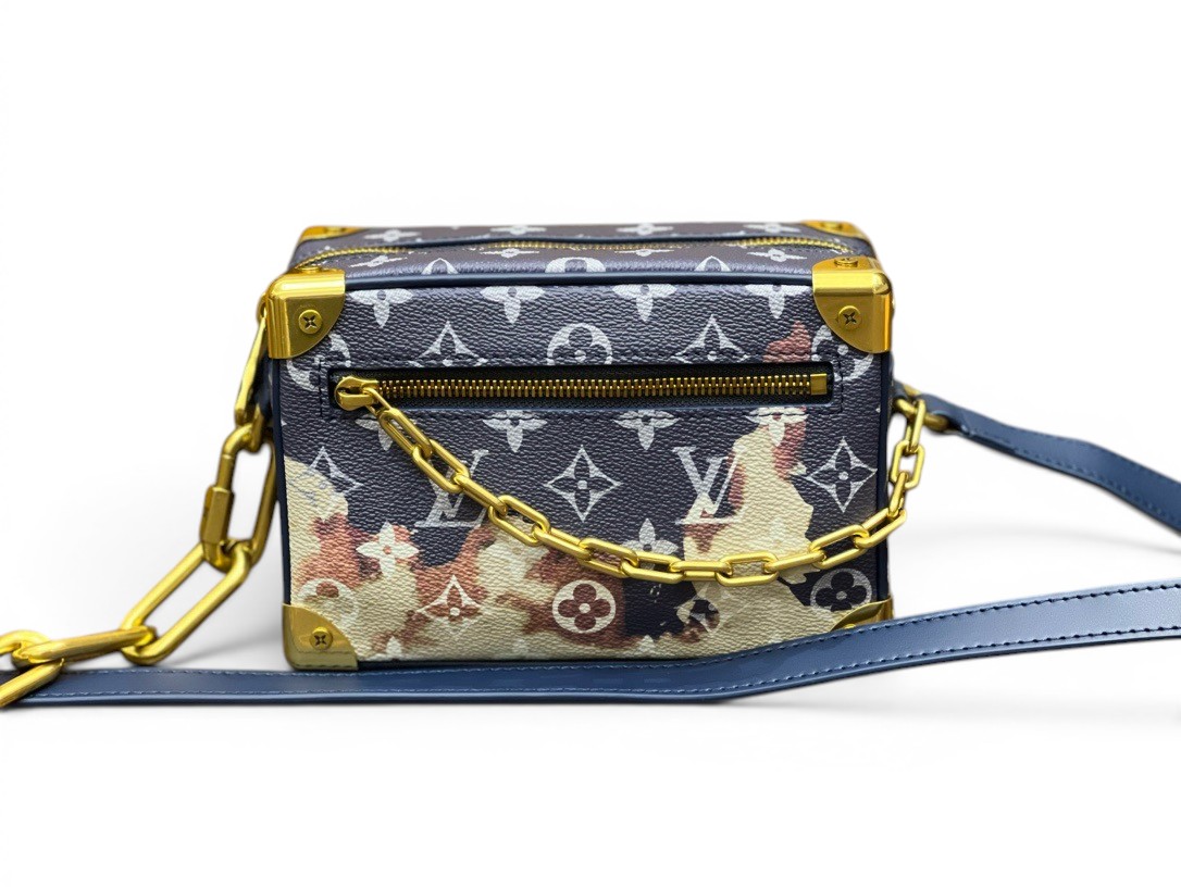 AAA Replica Louis Vuitton LV Mini Soft Trunk Taurillon Monogram Guns Roses M23731
