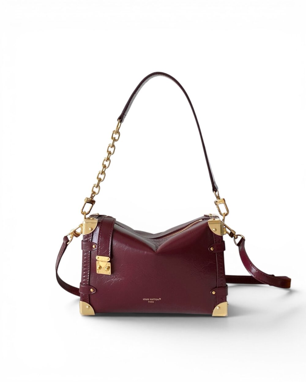 AAA Replica Louis Vuitton LV Side Trunk MM Suede Bordeaux M25668