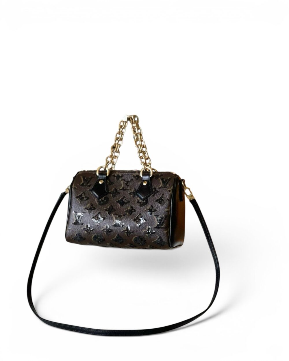 AAA Replica Louis Vuitton LV Speedy Bandouliere 20 Monogram Sequins M26314