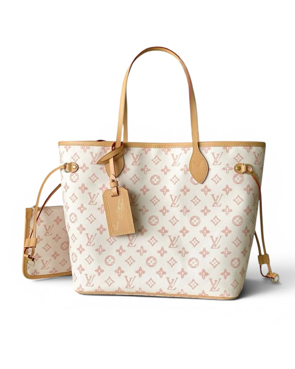 AAA Replica Louis Vuitton LV Neverfull MM By The Pool Monogram Rose Ballerine M27521