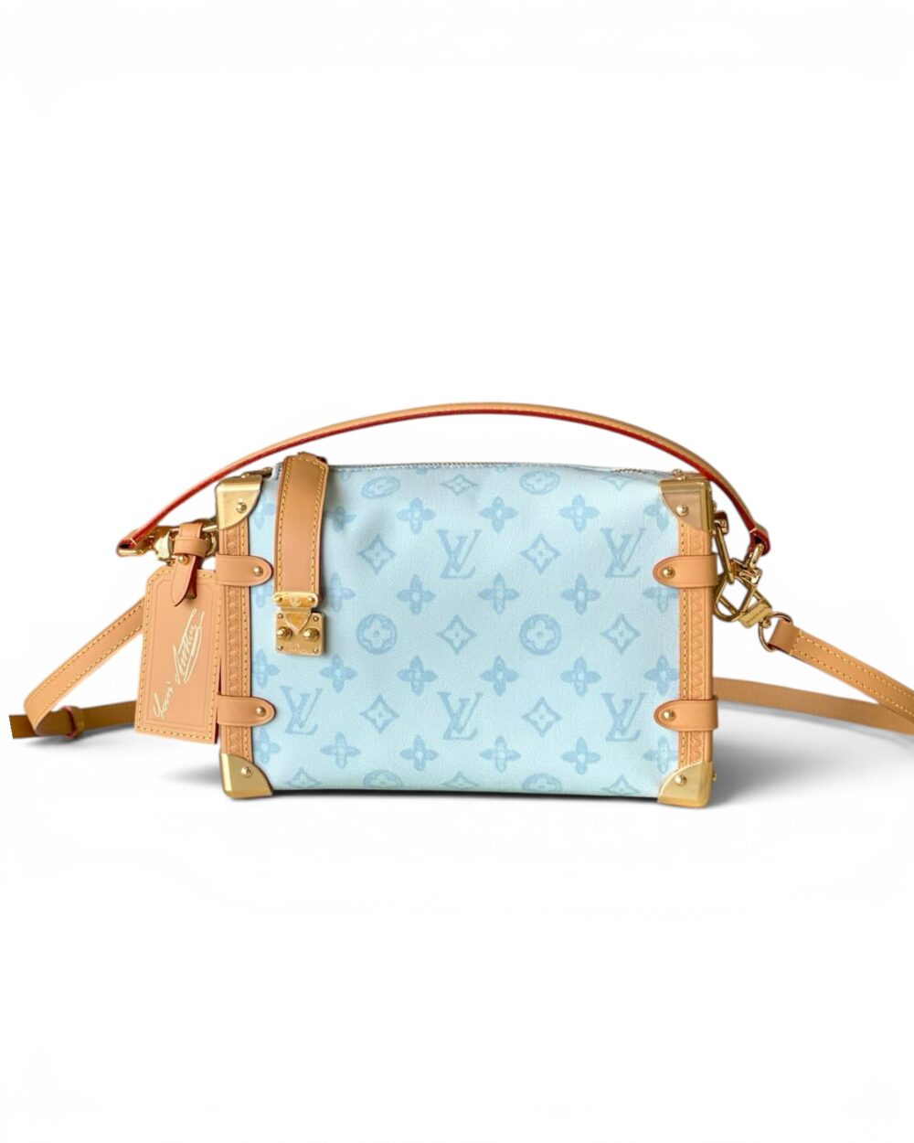 AAA Replica Louis Vuitton LV Side Trunk MM Monogram Origine Bleu Courrier M27891