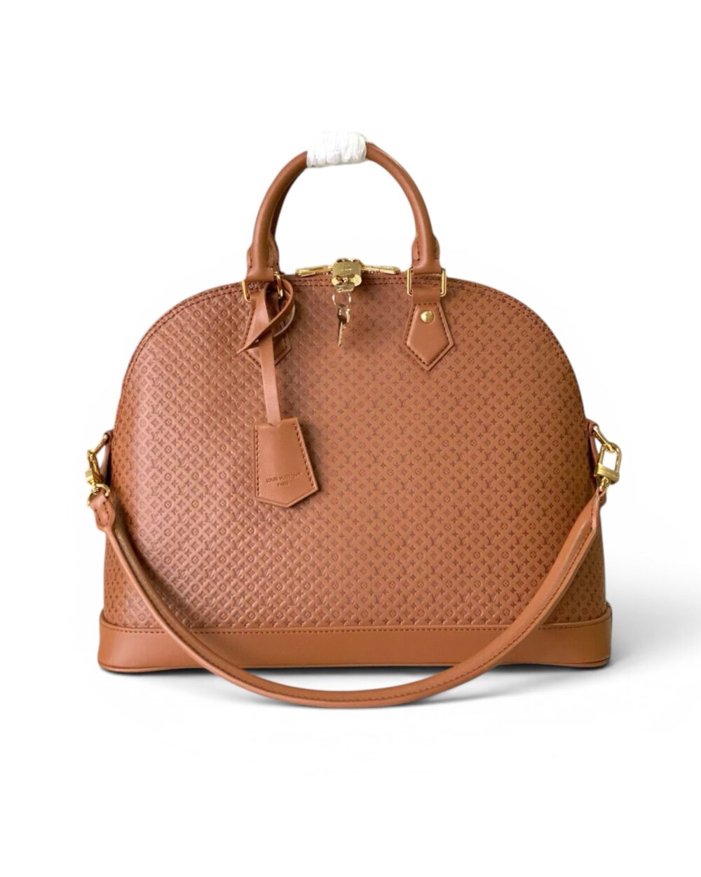 AAA Replica Louis Vuitton LV Alma MM Soft Monogram Empreinte Camel M28517