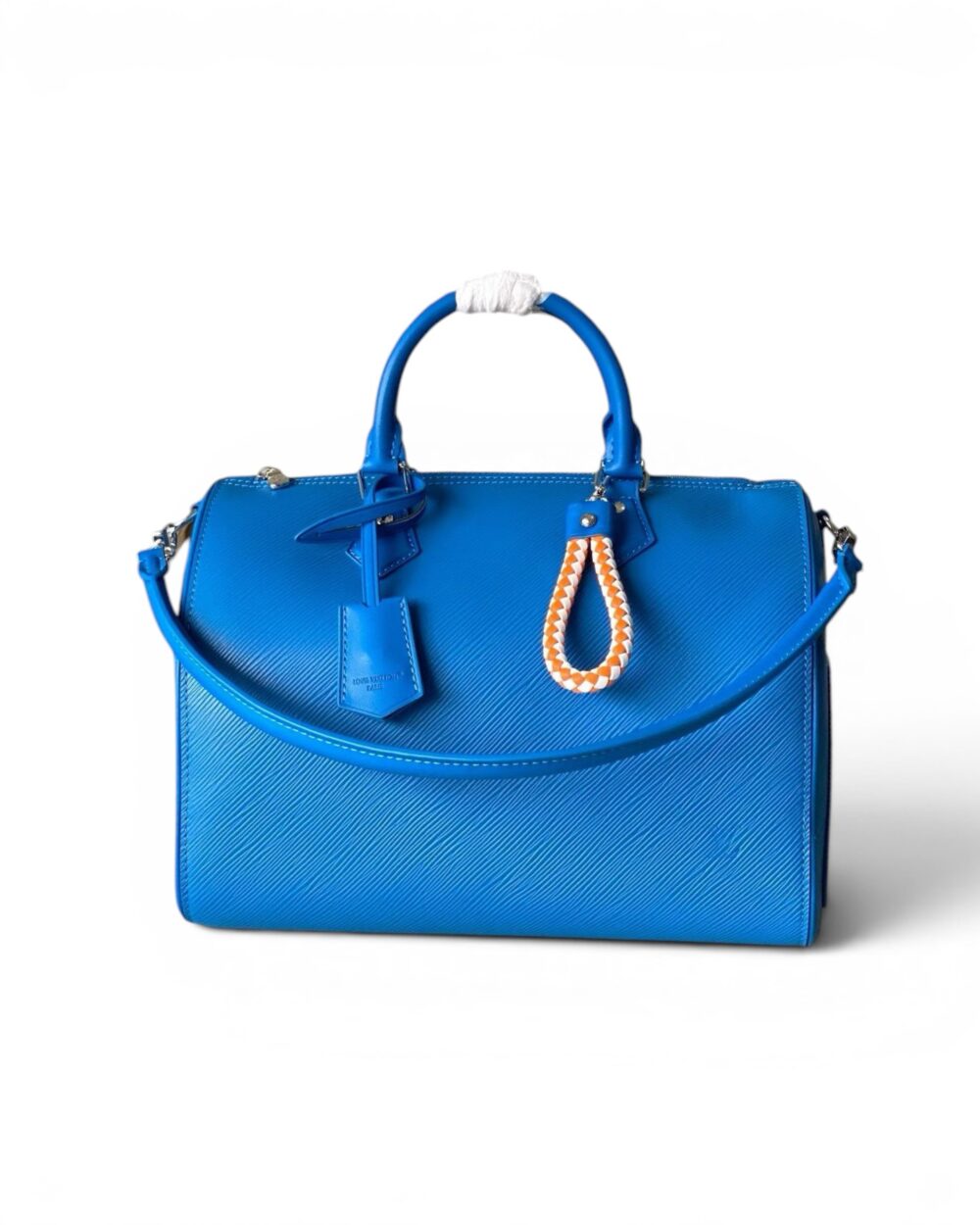 AAA Replica Louis Vuitton LV Speedy Soft 30 Epi Rainbow Blue M29096