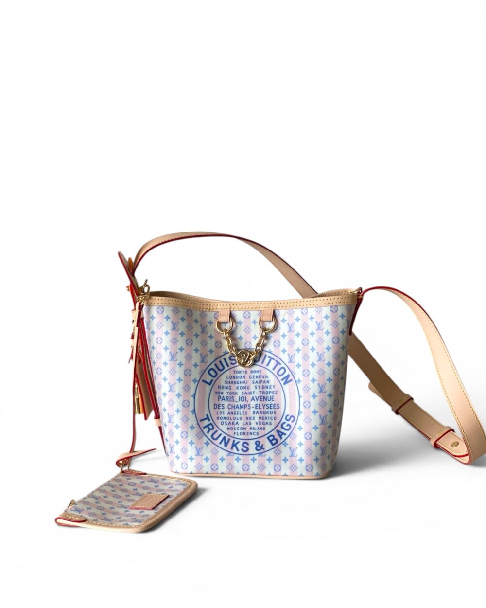 AAA Replica Louis Vuitton LV All In BB LV Stamp Pink Stripe M29115