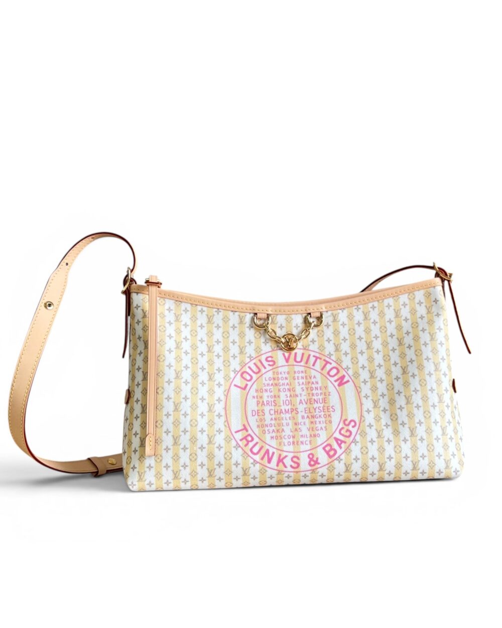 AAA Replica Louis Vuitton LV CarryAll East West LV Stamp Cream Yellow M29139