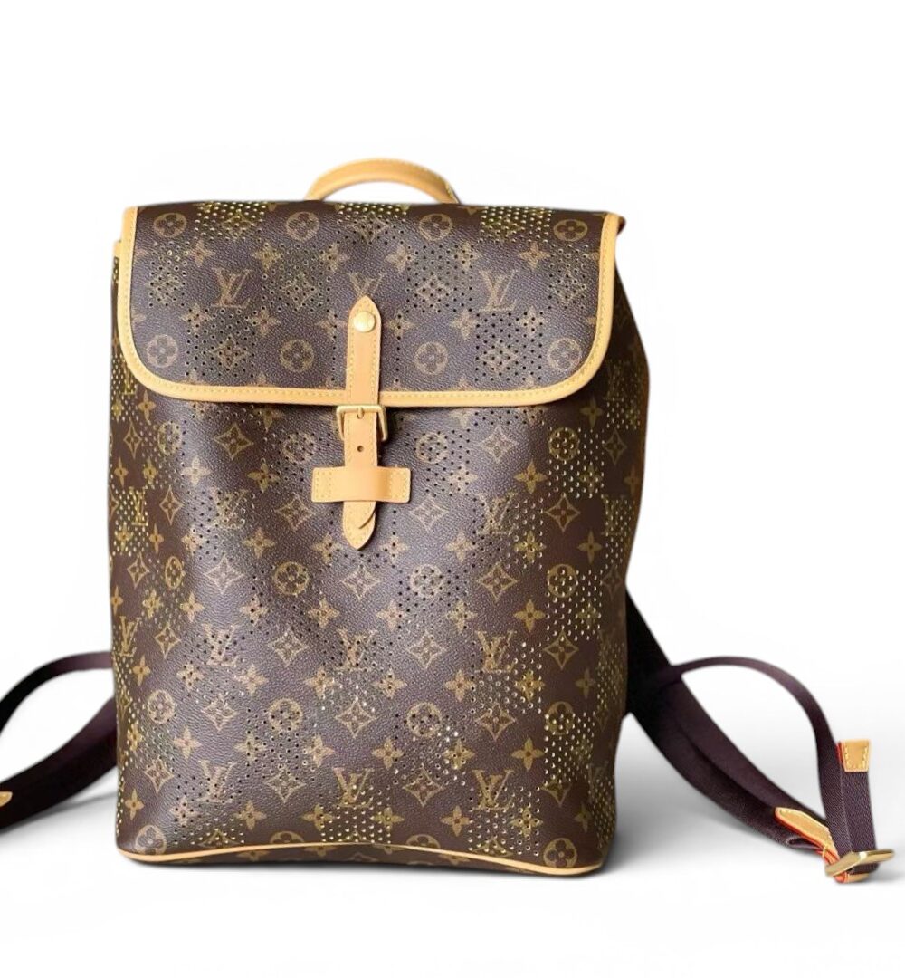 AAA Replica Louis Vuitton LV Flaneur Backpack Monogram Grid Perforated M29295