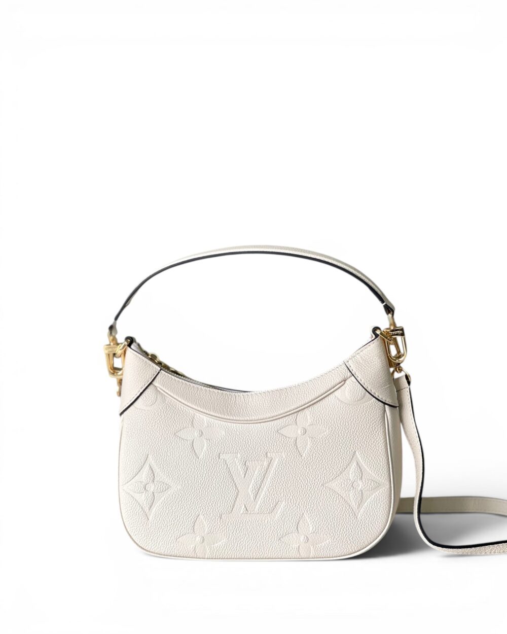 AAA Replica Louis Vuitton LV Bagatelle Monogram Empreinte Cream M46099