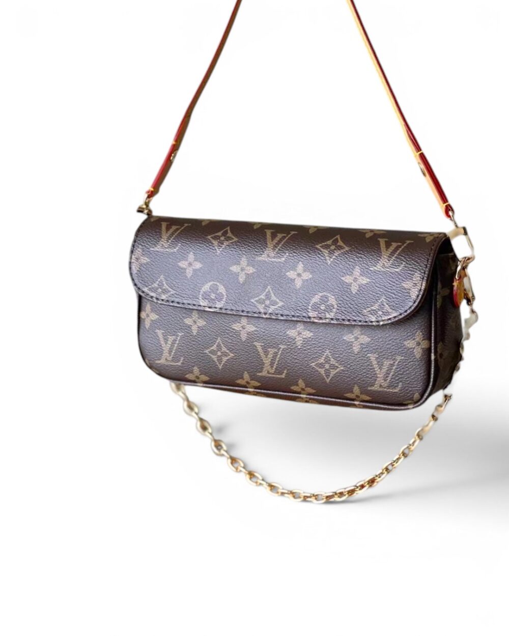 AAA Replica Louis Vuitton LV Wallet On Chain Ivy Monogram Classic Brown M81911