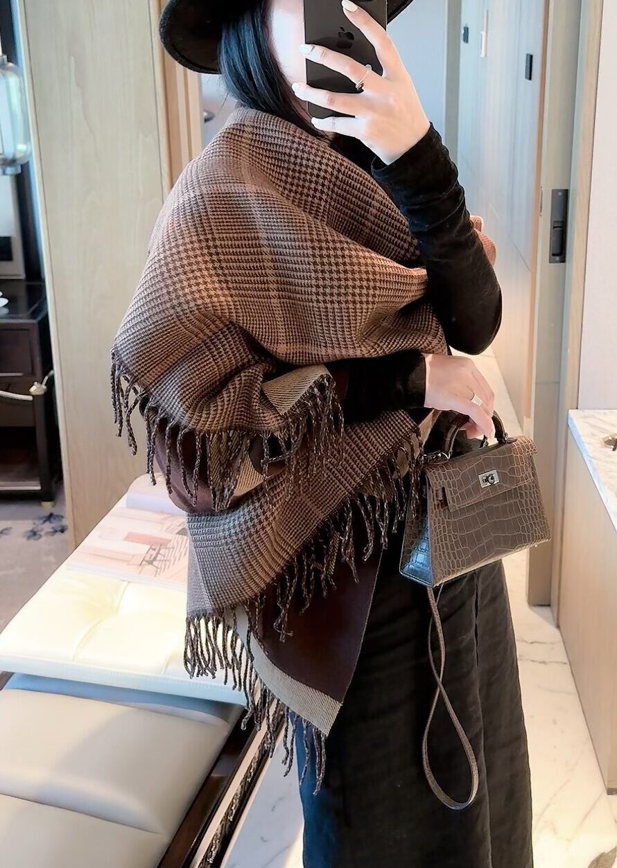 Louis Vuitton Brown Monogram Cashmere Scarf